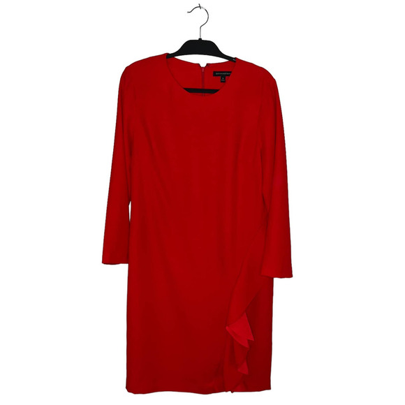 Banana Republic Size 12 Valentines Holiday Formal Romantic Ruffle Midi Dress - Picture 1 of 11